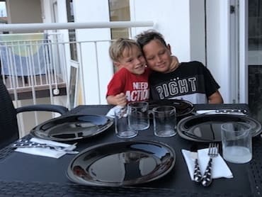 terrazza con bambini affittasi